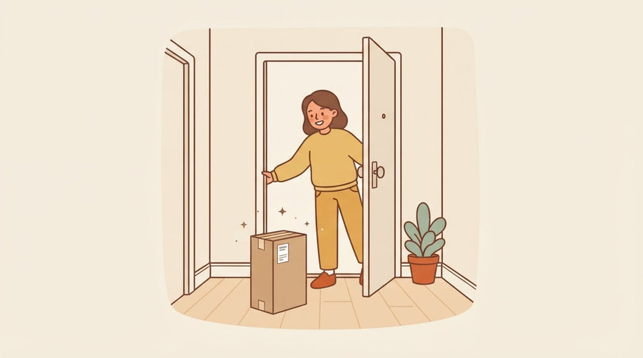 Il débarque en carton