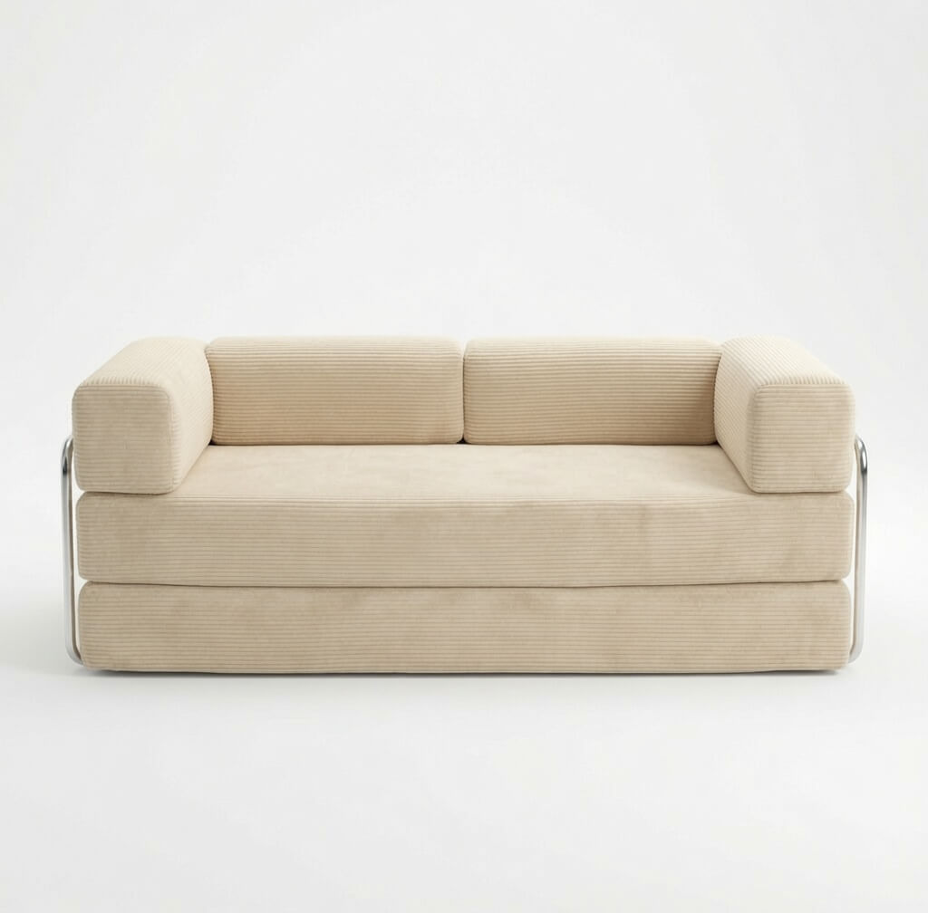 Canapé compressé modulable beige