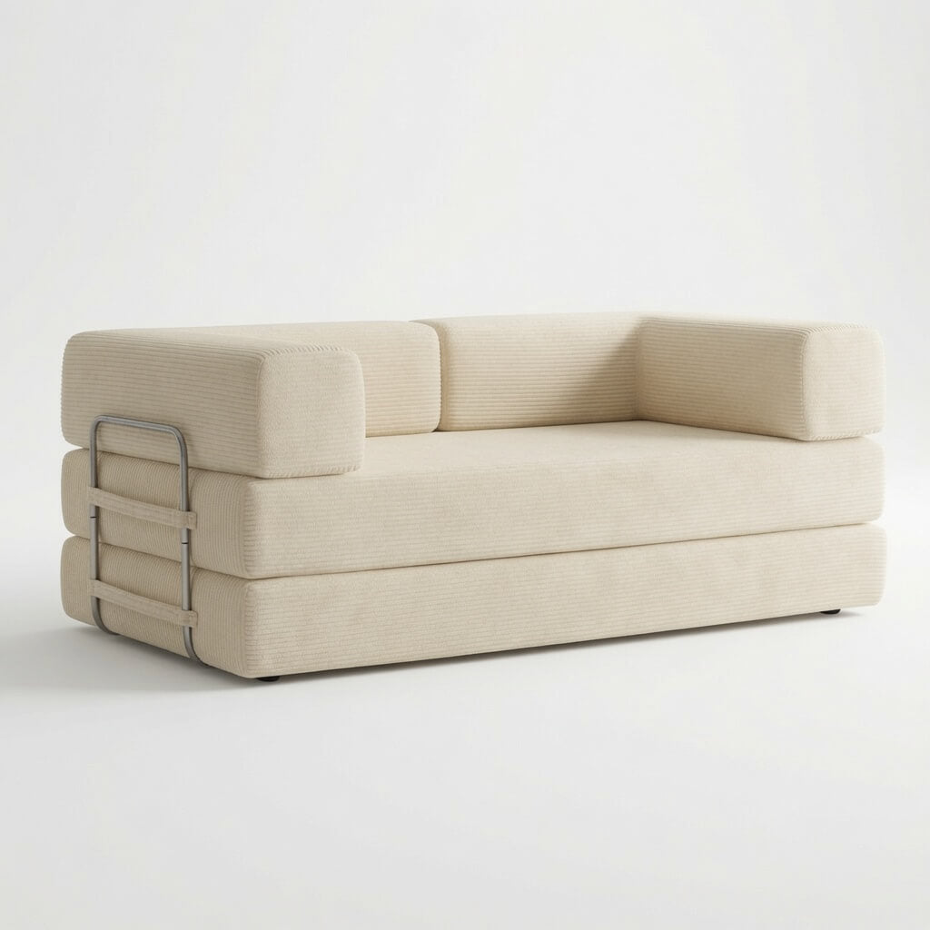 Canapé compressé modulable beige