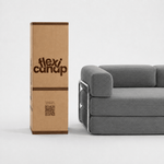 Canapé compressé modulable gris avec carton