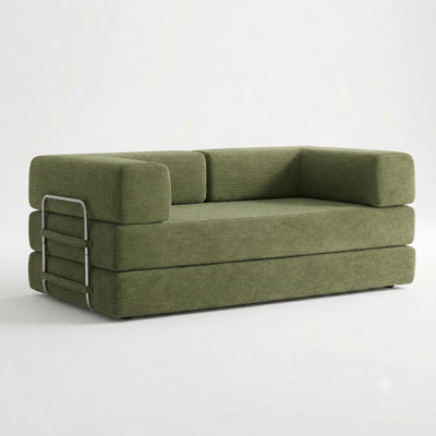 Oslo - Canapé Compressé Modulable 2 places Vert Olive