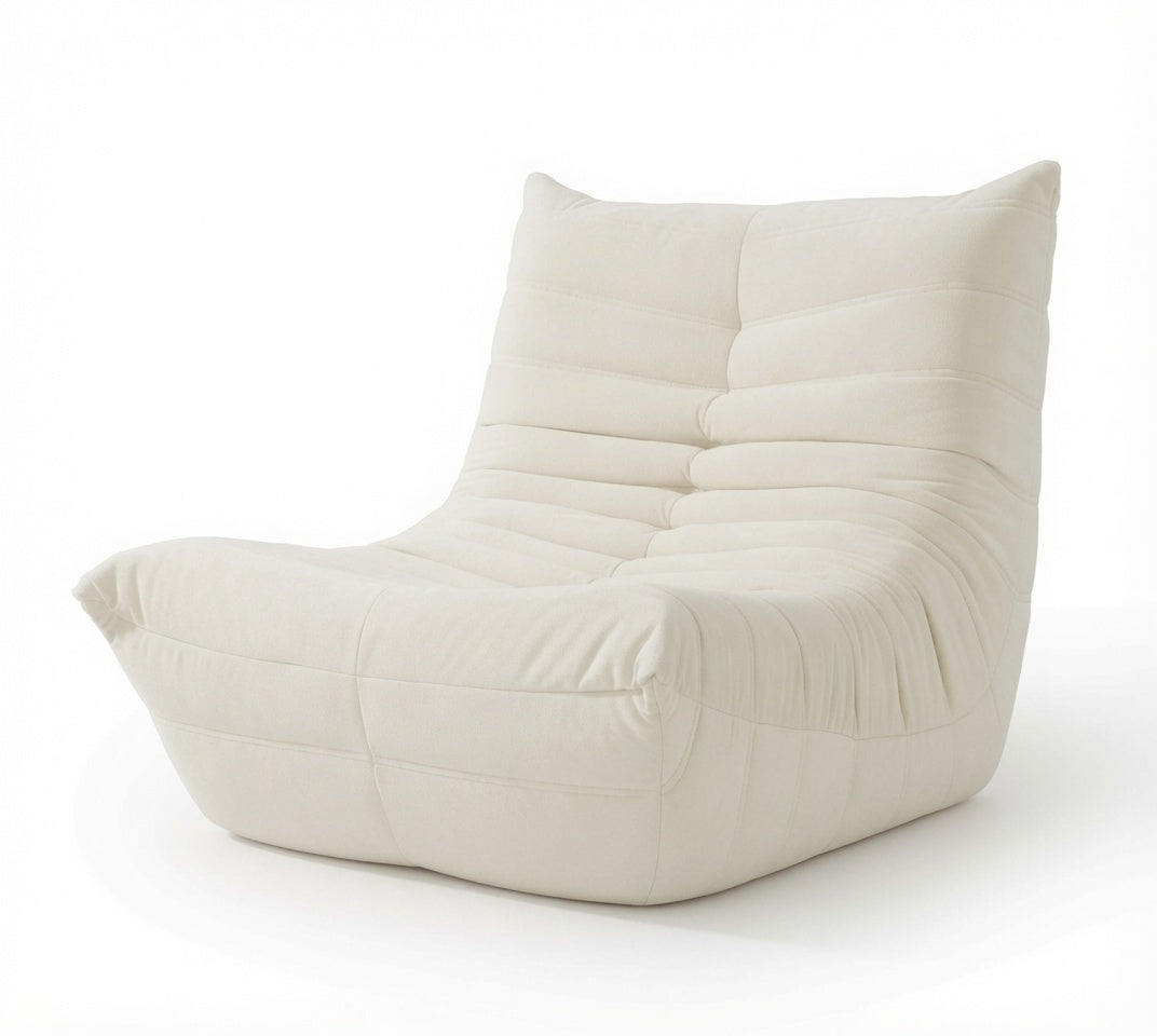 Fauteuil Lounge Compressé Blanc 1 Place
