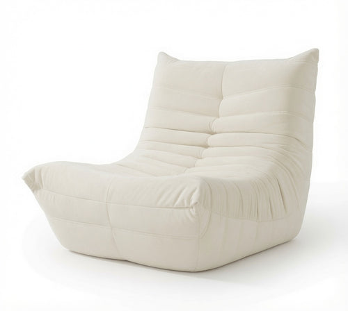Fauteuil Lounge Compressé Blanc 1 Place