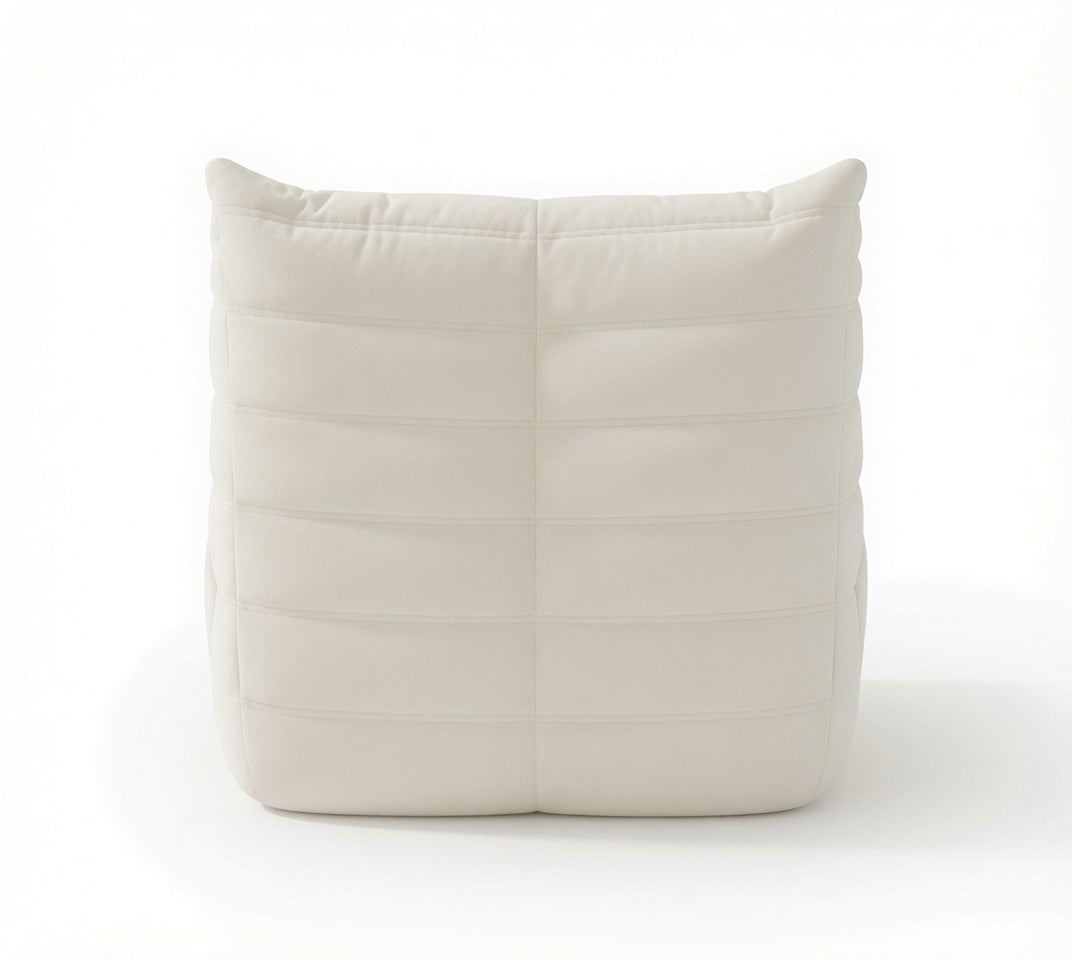 Fauteuil Lounge Compressé Blanc 1 Place vue de derrière