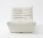Fauteuil Lounge Compressé Blanc 1 Place vue de face