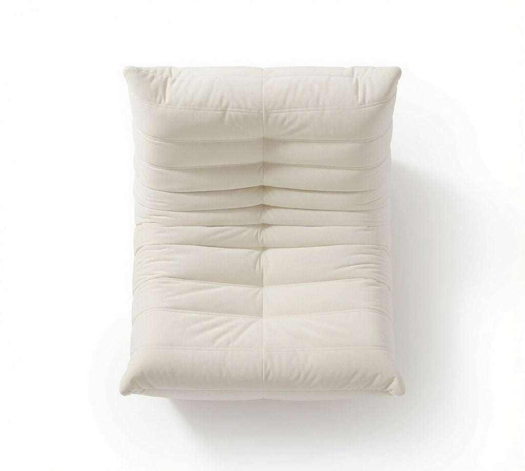 Fauteuil Lounge Compressé Blanc 1 Place vue de haut