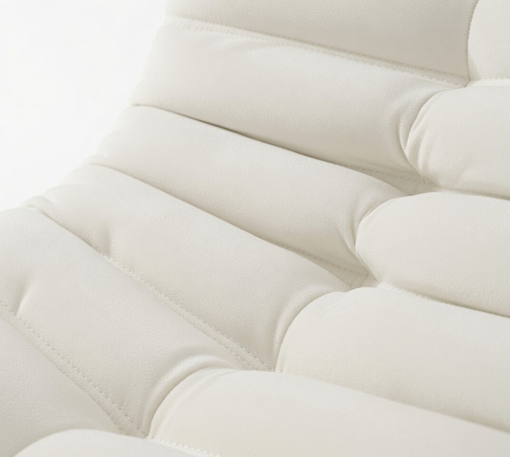 Fauteuil Lounge Compressé Blanc 1 Place vue de près