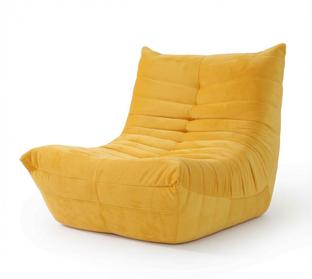 Fauteuil Lounge Compressé Jaune 1 Place