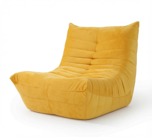 Fauteuil Lounge Compressé Jaune 1 Place