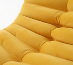 Fauteuil Lounge Compressé Jaune 1 Place de près sur les matériaux