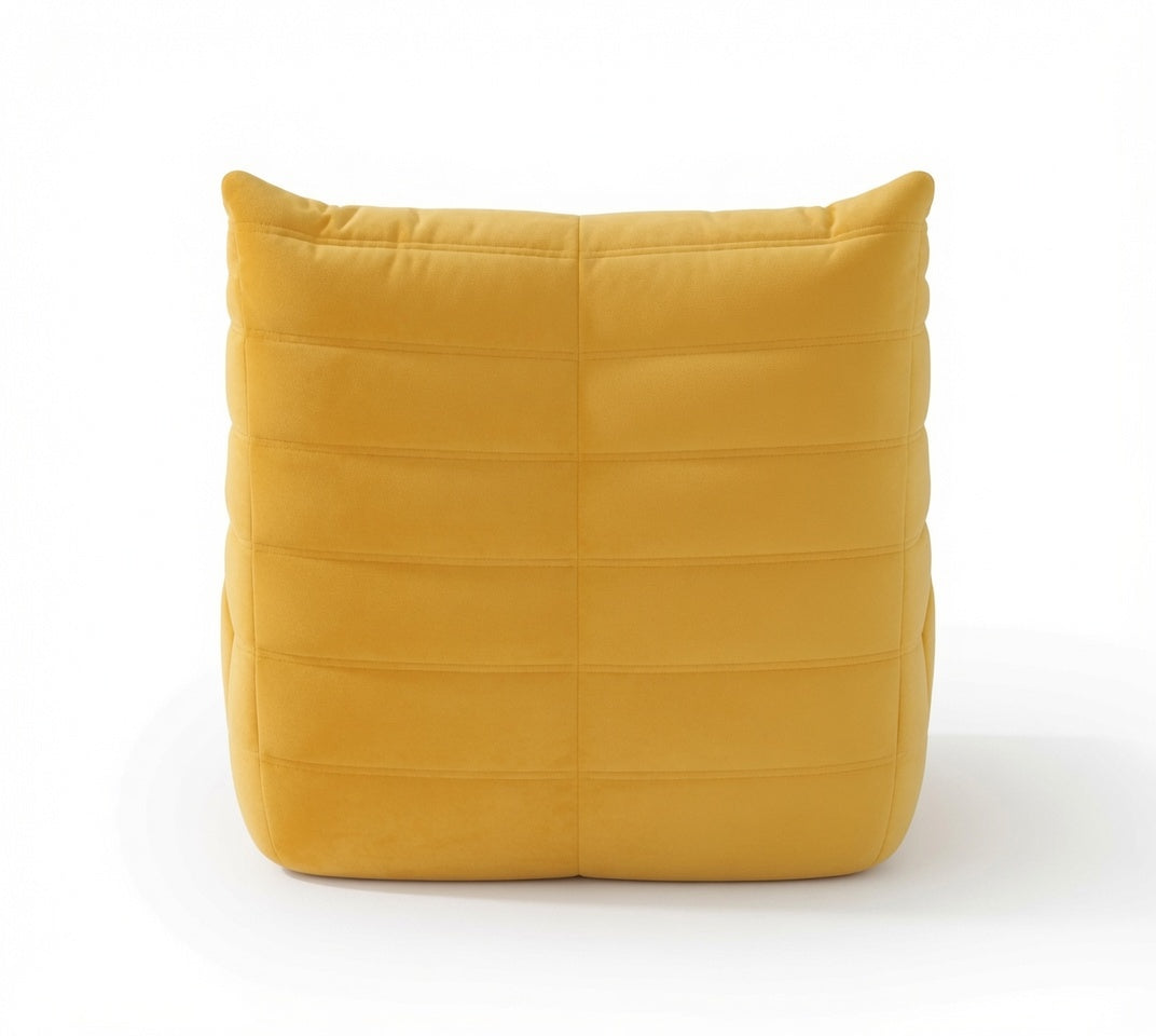 Fauteuil Lounge Compressé Jaune 1 Place vue de derrière
