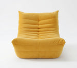 Fauteuil Lounge Compressé Jaune 1 Place vue de face