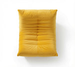 Fauteuil Lounge Compressé Jaune 1 Place vue de haut