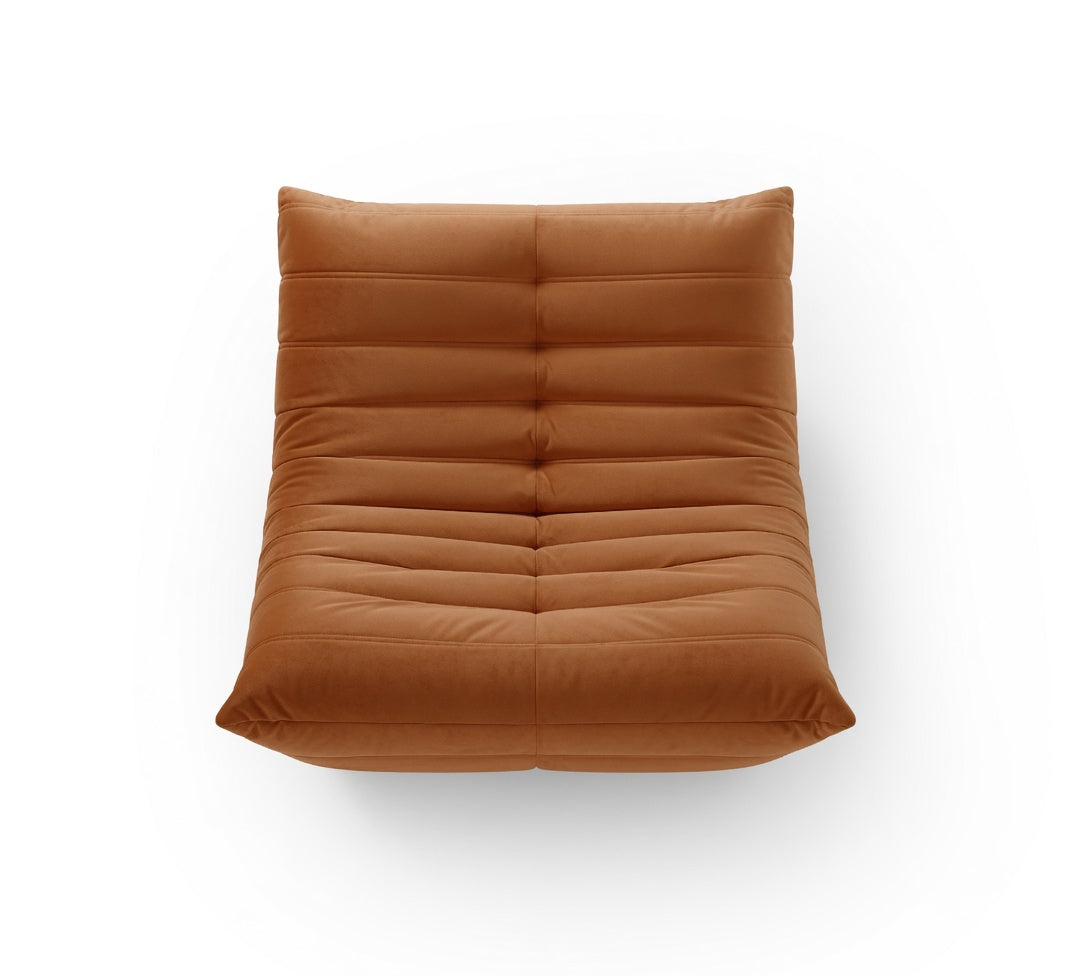 Fauteuil Lounge Compressé Marron 1 Place vue de haut