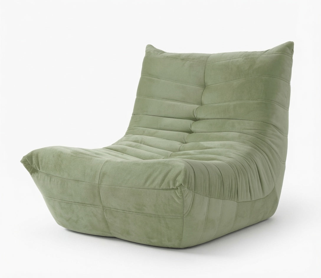 Fauteuil Lounge Compressé Vert Kaki Clair 1 Place