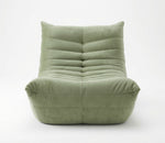Fauteuil Lounge Compressé Vert Kaki Clair 1 Place vue de face