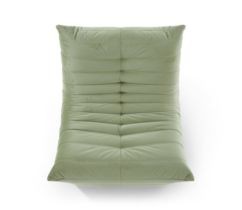 Fauteuil Lounge Compressé Vert Kaki Clair 1 Place vue de haut