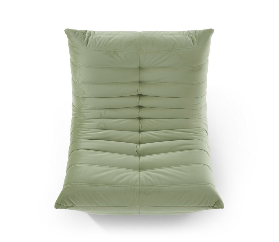 Fauteuil Lounge Compressé Vert Kaki Clair 1 Place vue de haut