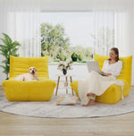 Fauteuil jaune dans le salon