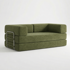 Oslo - Canapé Compressé Modulable 2 places Vert Olive Flexi Canap