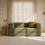 Oslo - Canapé Compressé Modulable 2 places Vert Olive Flexi Canap