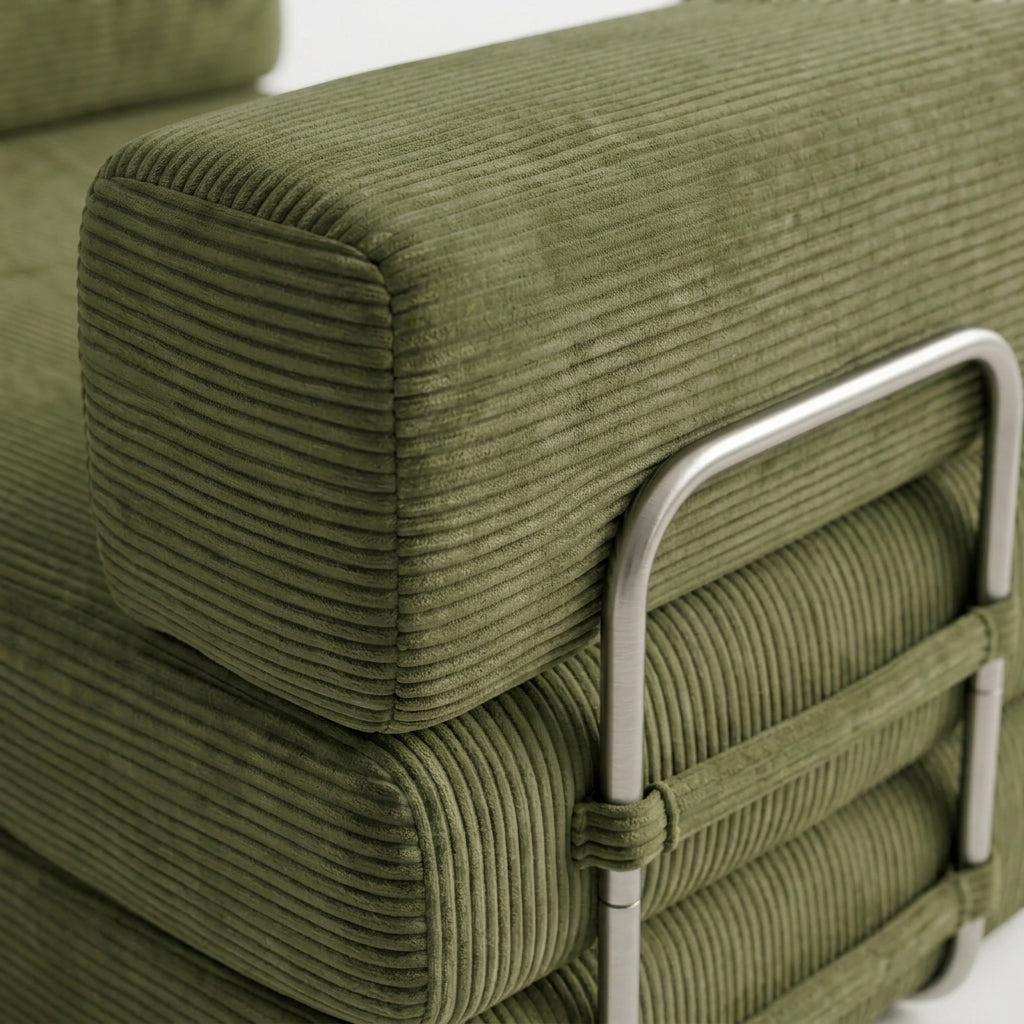 Oslo - Canapé Compressé Modulable 2 places Vert Olive Flexi Canap