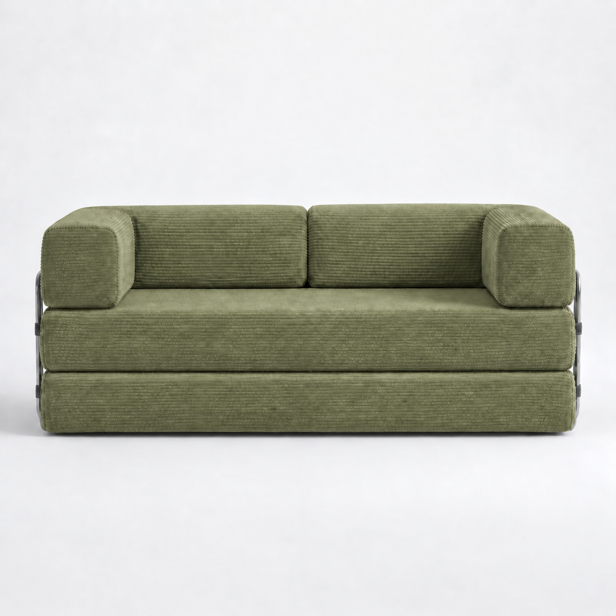 Oslo - Canapé Compressé Modulable 2 places Vert Olive Flexi Canap